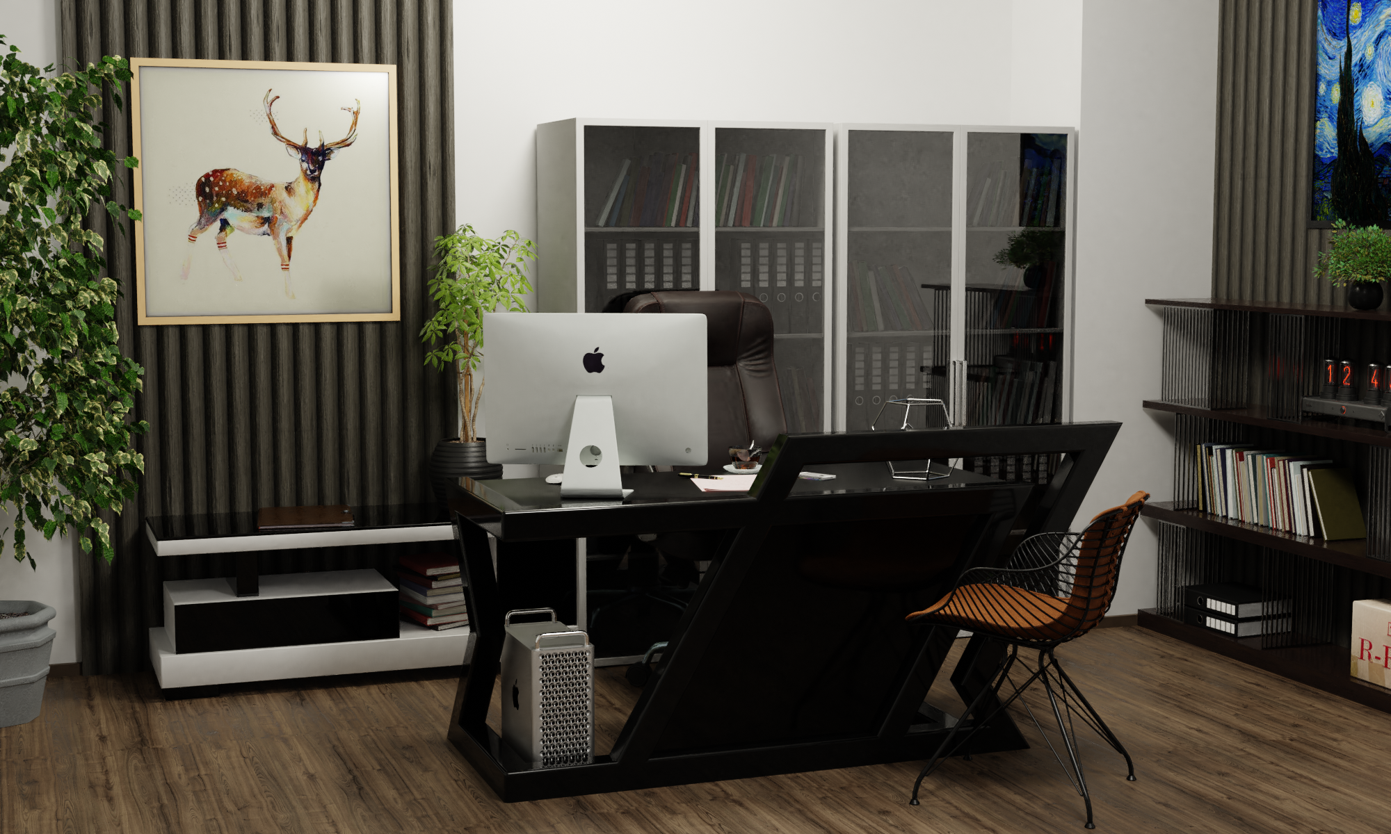 Комп'ютерний стіл Геранд black. БЦ стол