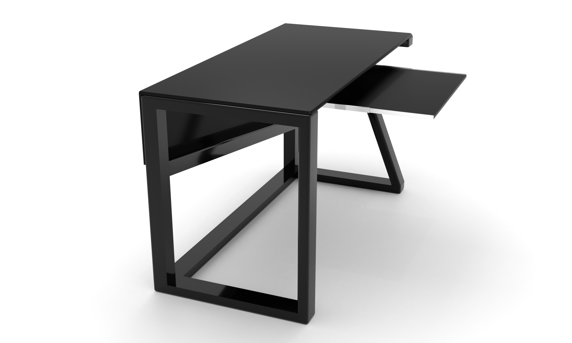 Скляний комп'ютерний стіл Мальмо black +