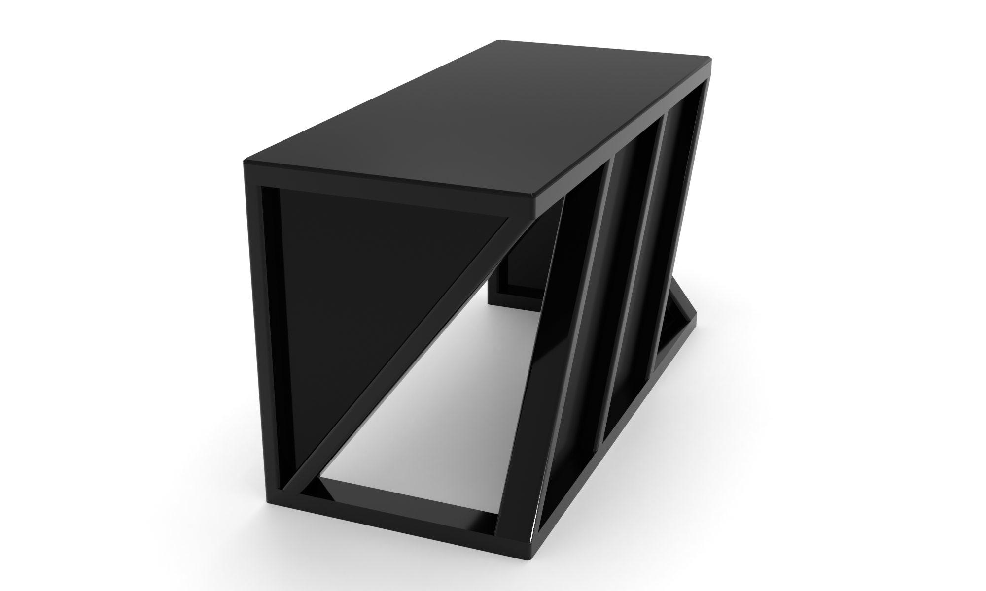 Скляний комп'ютерний стіл Петтон black. БЦ стол